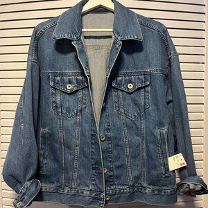 UNIQLO Denim Oversized Jacket Blue M